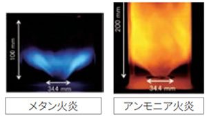 アンモニア燃焼の様子